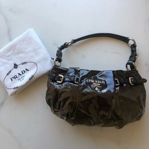 Prada Ombre Patent Baguette Shoulder Bag